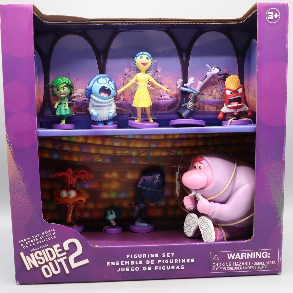 Disney Parks Pixar Inside Out 2 Figurine Playset Cake Topper Play Set Toys New